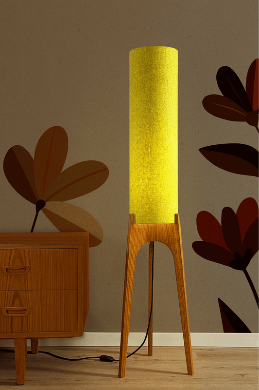 Turmeric - Recycled Wool | Archie Rocket Floor Lamp - Mid - Century Modern inspired handmade Floor Lamp by Retro Duo.