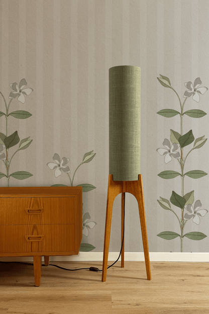 Tussock - Premium Linen | Archie Rocket Floor Lamp - Mid - Century Modern inspired handmade Floor Lamp by Retro Duo.