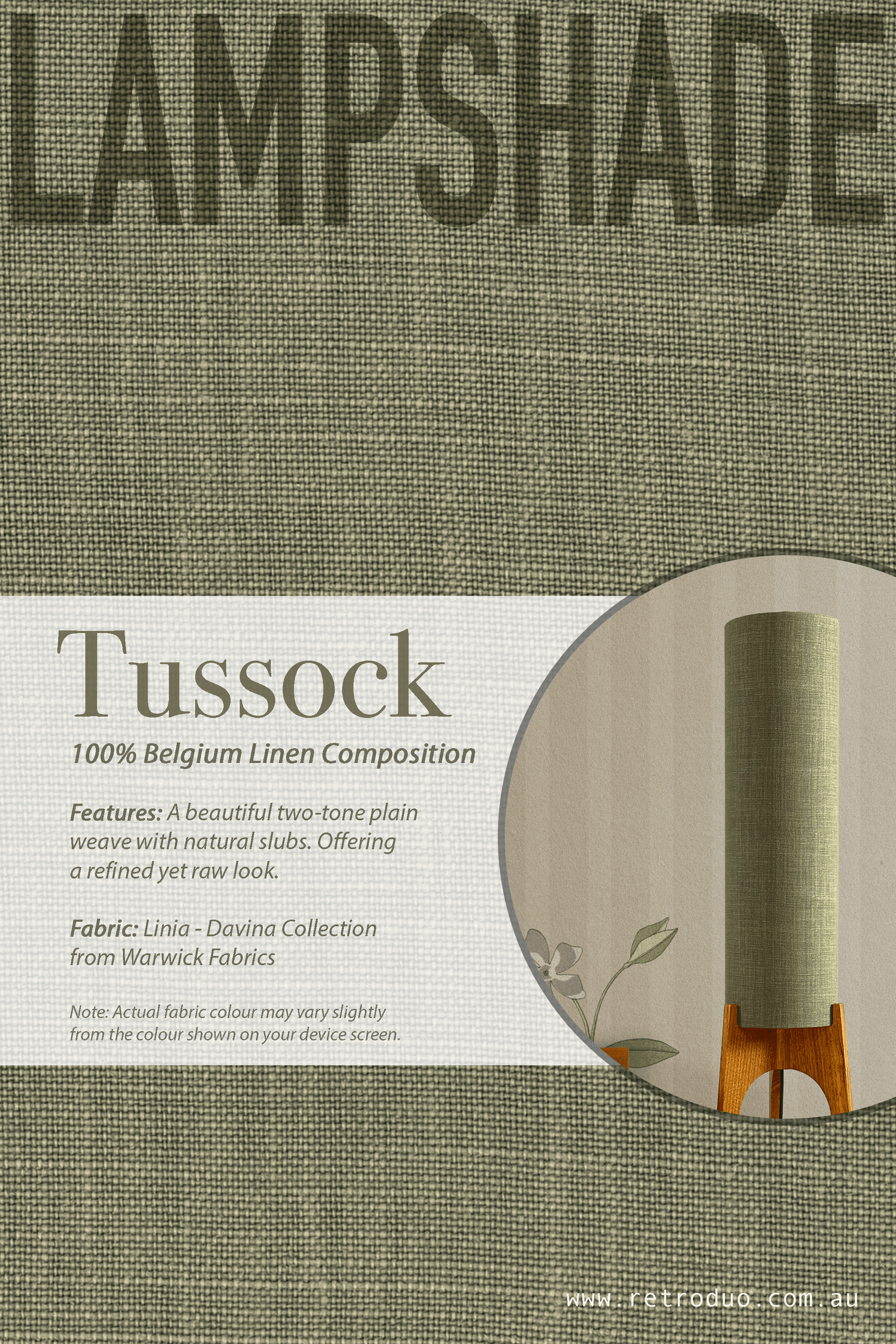 Tussock - Premium Linen | Archie Rocket Floor Lamp - Mid - Century Modern inspired handmade Floor Lamp by Retro Duo.